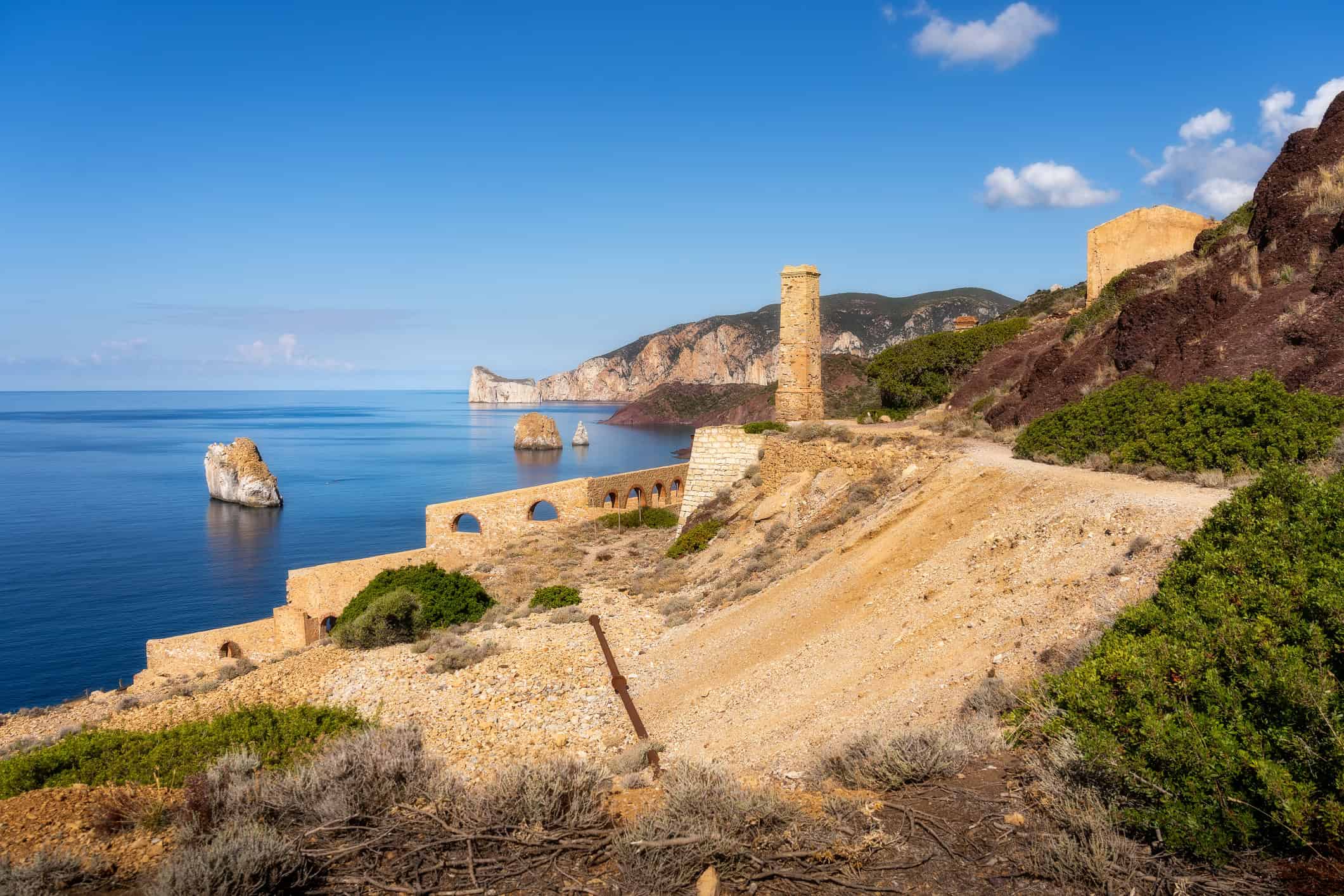 mining ruins on the Sardinian coast